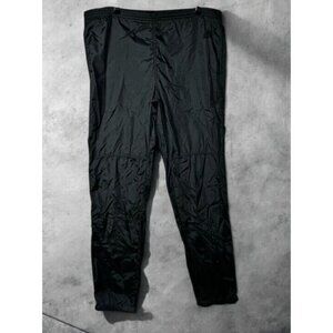 Vintage Nike Black Windbreaker Pants Straight-Leg Nylon Track Pants Embroidered